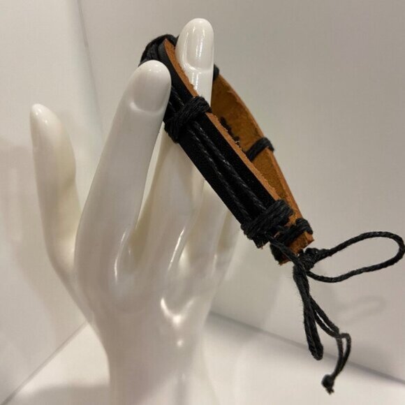 Superman superwoman sign Leather  Cord Adjustable Bracelet Black  Brown Unisex - Picture 6 of 7